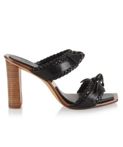 Alexandre Birman Clarita 90 Woven Leather Double-Band Mules