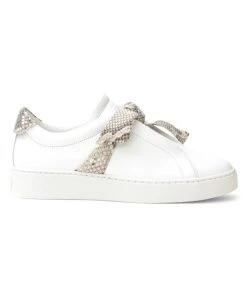 Alexandre Birman Clarita Bow Python & Leather Sneakers