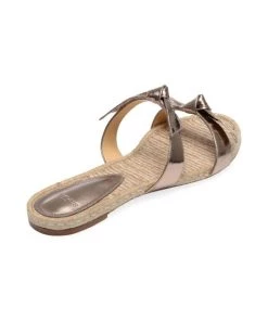 Alexandre Birman Clarita Bow Metallic Leather Flat Sandals -Alexandre Birman And TANE Mexico 1942 Sales unnamed file 372