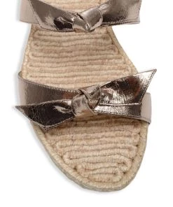 Alexandre Birman Clarita Bow Metallic Leather Flat Sandals -Alexandre Birman And TANE Mexico 1942 Sales unnamed file 373