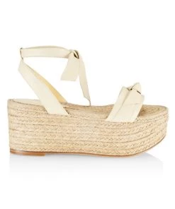 Alexandre Birman Clarita Espadrille Ankle-Strap Flatform Sandals