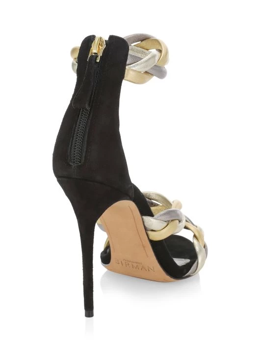 Alexandre Birman Selena Metallic Leather Braided Sandals 5 Alexandre Birman Selena Metallic Leather Braided Sandals - Image 3