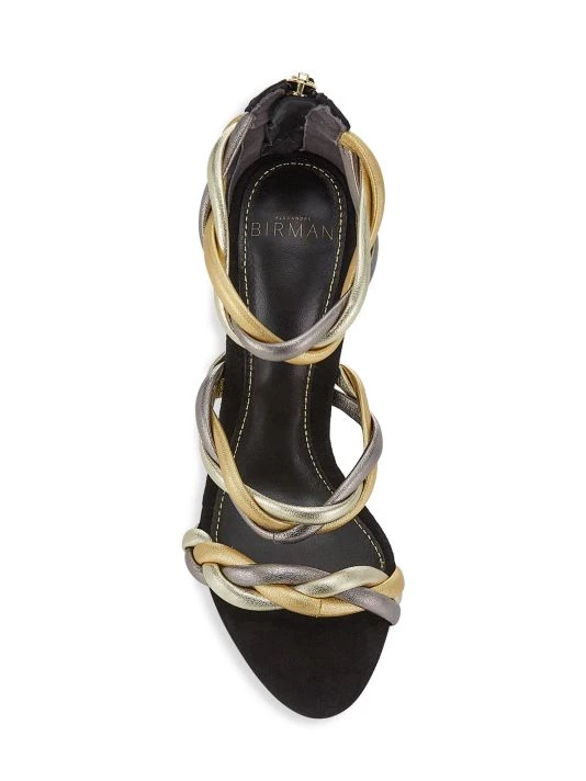Alexandre Birman Selena Metallic Leather Braided Sandals 7 Alexandre Birman Selena Metallic Leather Braided Sandals - Image 5