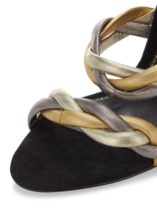 Alexandre Birman Selena Metallic Leather Braided Sandals 8 Alexandre Birman Selena Metallic Leather Braided Sandals - Image 6