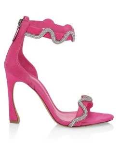 Alexandre Birman Lori Suede Embellished Sandals