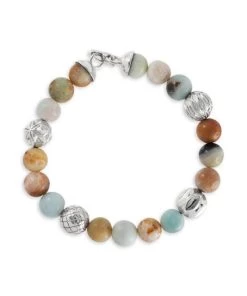 TANE Mexico 1942 Cactus Sterling Silver & Amazonite Bracelet For Men