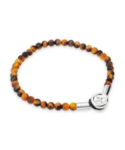 TANE Mexico 1942 Mars Sterling Silver & Tiger's Eye Bracelet For Men