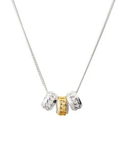 Alexandre Birman And TANE Mexico 1942 Sales 16 TANE Mexico 1942 Cozy Sterling Silver & 23K Gold Pendant Necklace