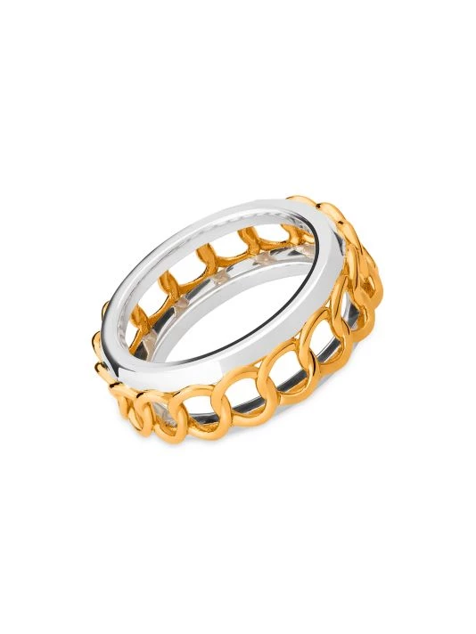 TANE Mexico 1942 Cozy Thin Sterling Silver & 23K Gold Vermeil Ring 4 TANE Mexico 1942 Cozy Thin Sterling Silver & 23K Gold Vermeil Ring - Image 2