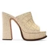 Alexandre Birman Lavinia Croc-Embossed Leather Mules