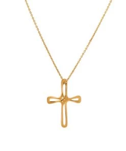TANE Mexico 1942 Korsa Cross 18K Yellow Gold Pendant Necklace For Men