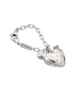 TANE Mexico 1942 Mexico Mi Amor Nopal Heart Sterling Silver & 18K Rose Gold Vermeil Keychain For Men