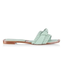 Alexandre Birman Clarita Woven Leather Flat Slides