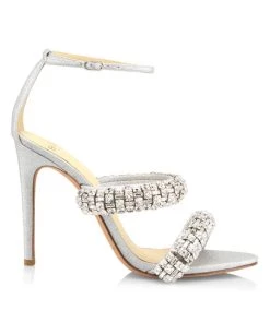 Alexandre Birman Riviera Crystal-Embellished Glitter Sandals